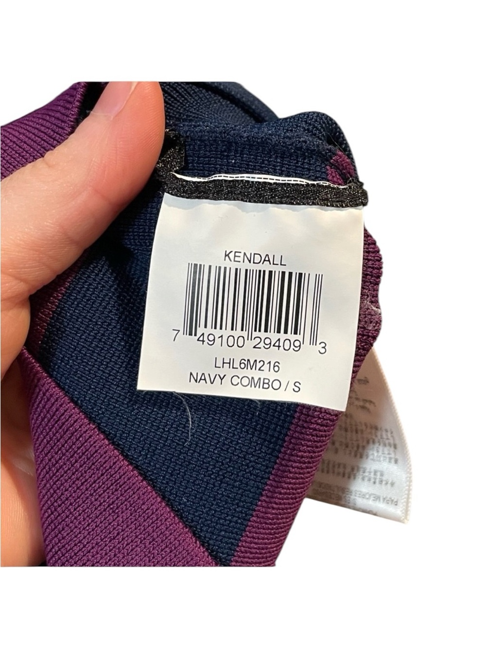 BCBGMaxAzria Navy Purple Kendall Striped Bodycon Mini Dress NWT - Picture 6 of 6